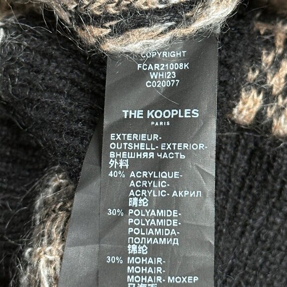 The Kooples Cardigan 2 / US Medium Womens Brown Mohair Button Front Knit - Picture 7 of 8